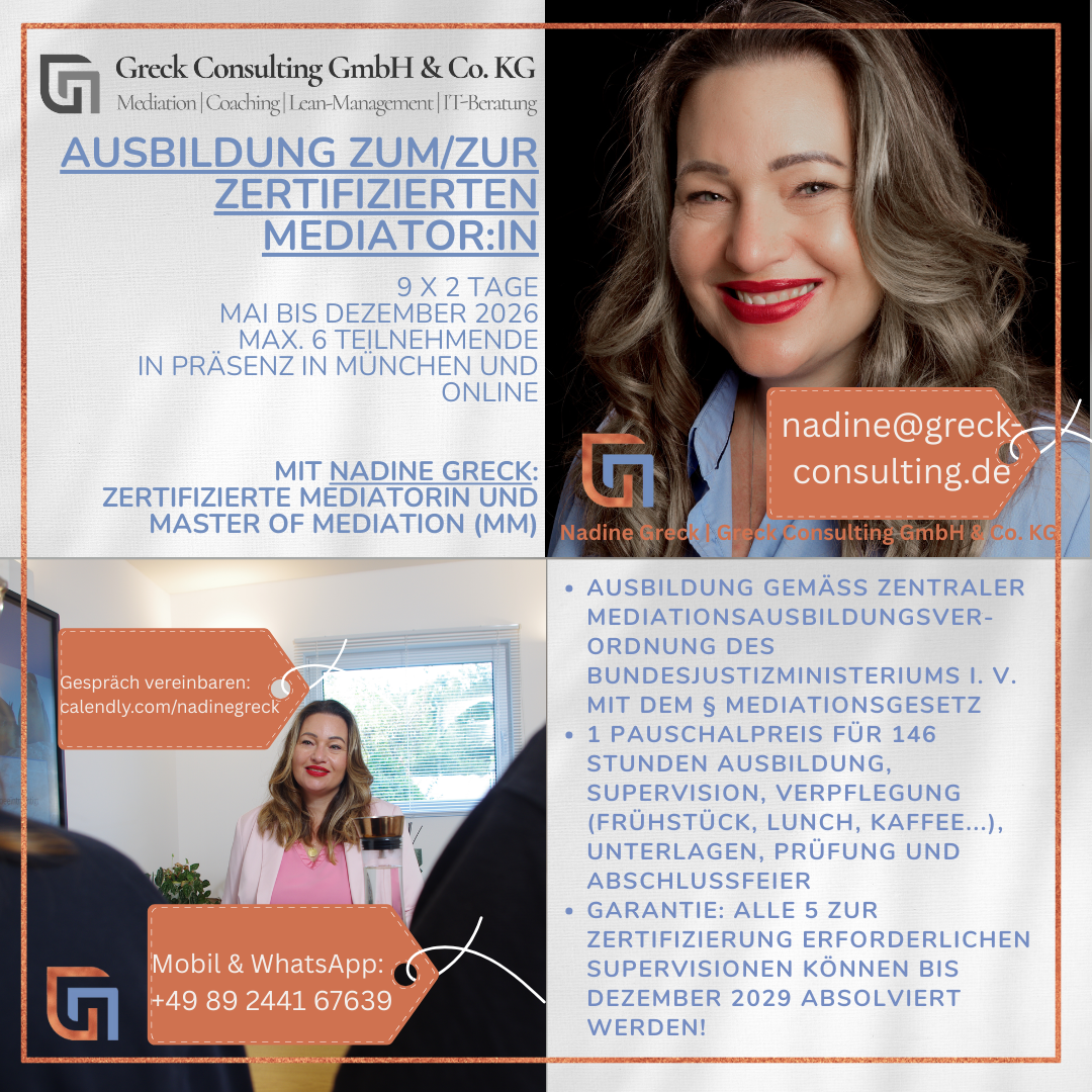 Ausbildung zum zertifizierten Mediator